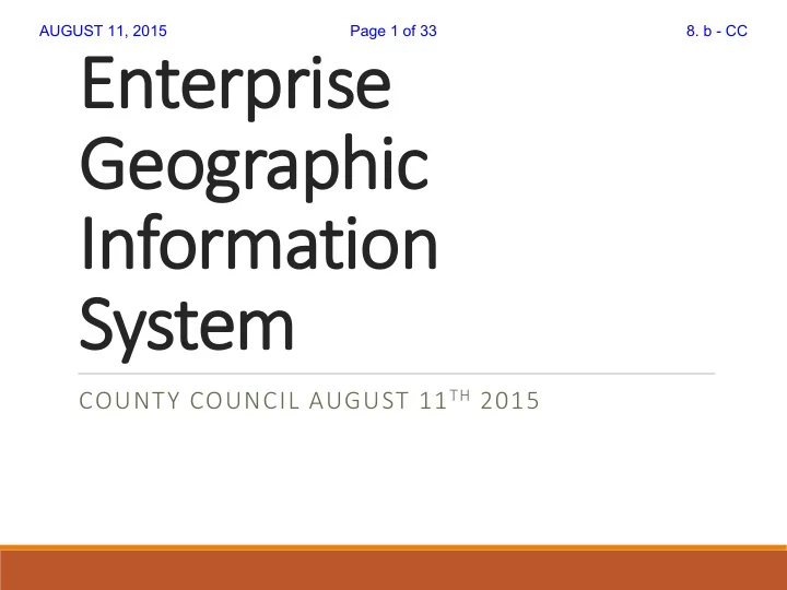 enterp rpri rise geogr ograp aphic infor ormation on
