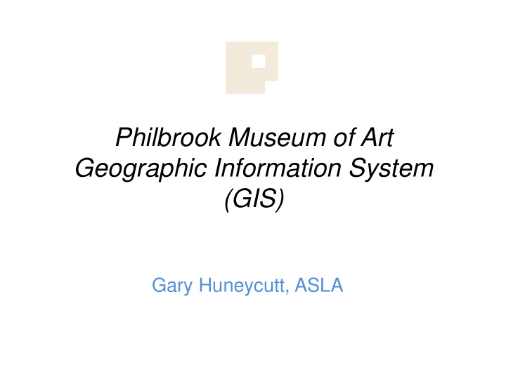 philbrook museum of art geographic information system gis