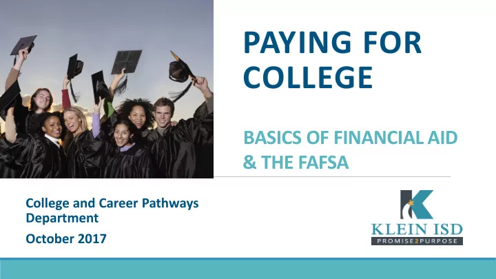 paying for college