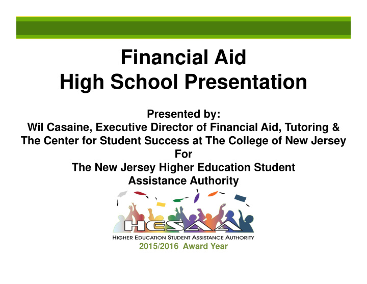 financial aid high school presentation