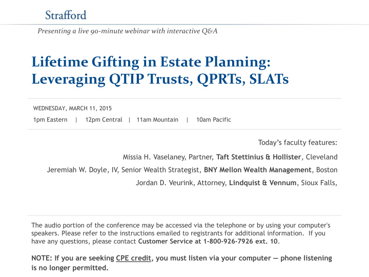 leveraging qtip trusts qprts slats