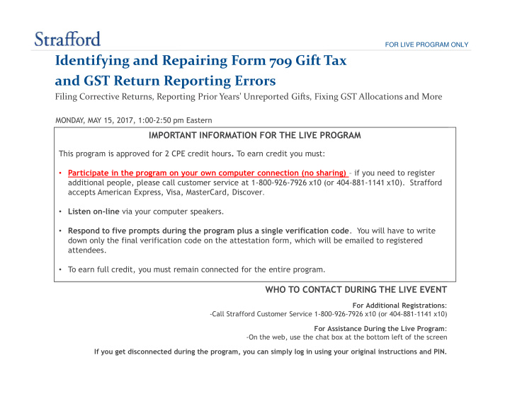 identifying and repairing form 709 gift tax and gst