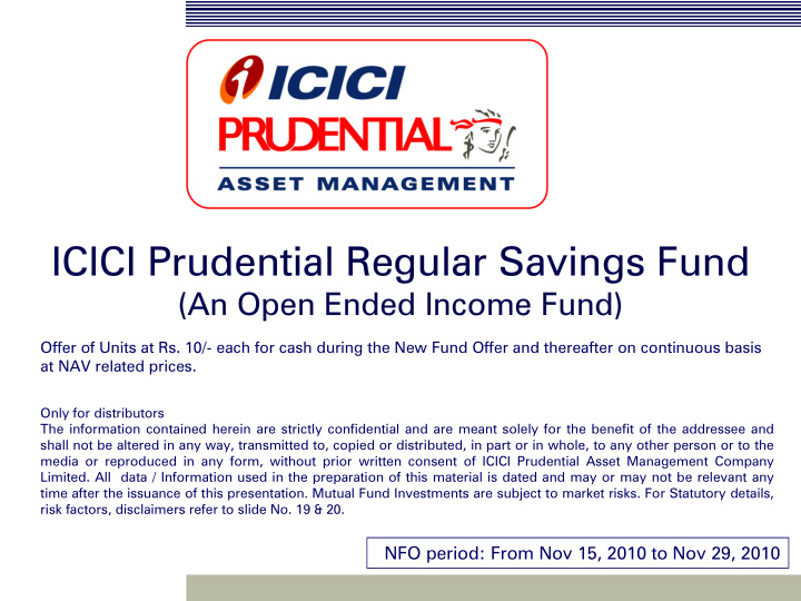 icici prudential regular savings fund icici prudential