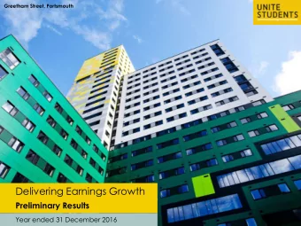 Delivering Earnings Growth  Preliminary Results  Year ended 31 December 2016  CONTINUING STRONG