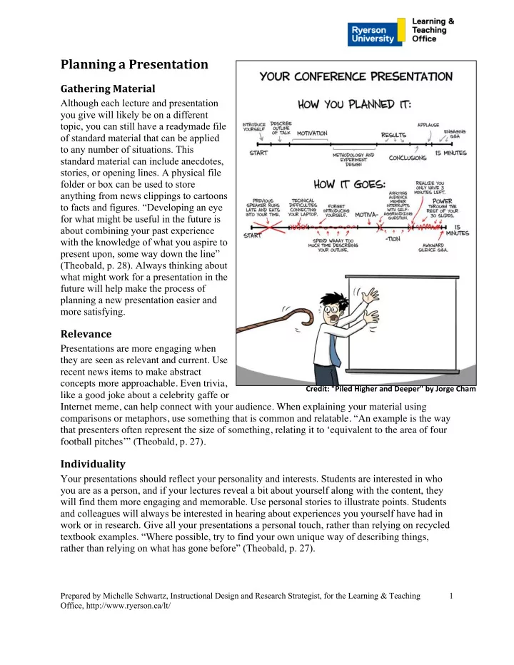 planning a presentation