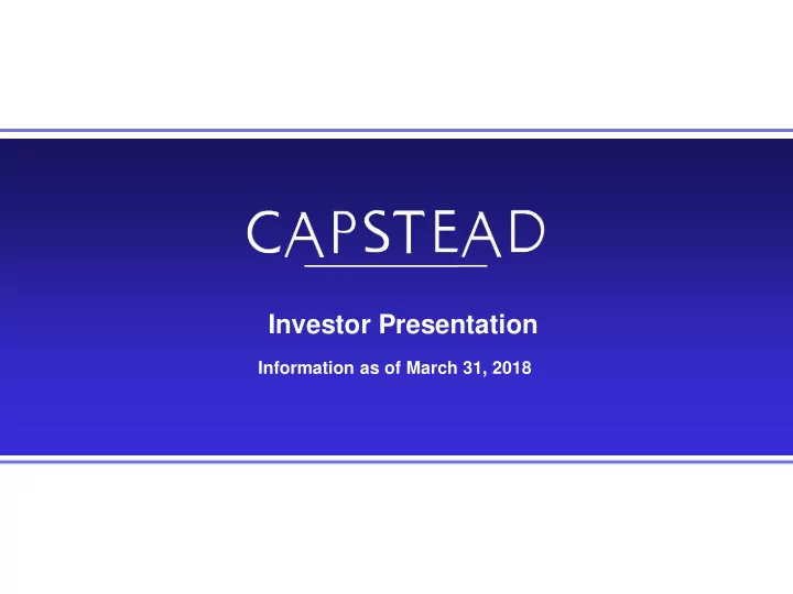 investor presentation