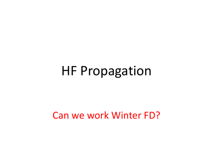 hf propagation