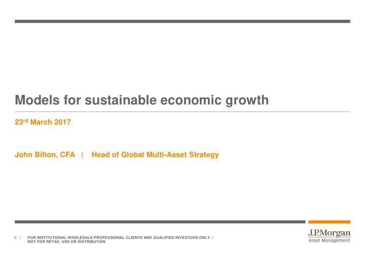 models for sustainable economic growth