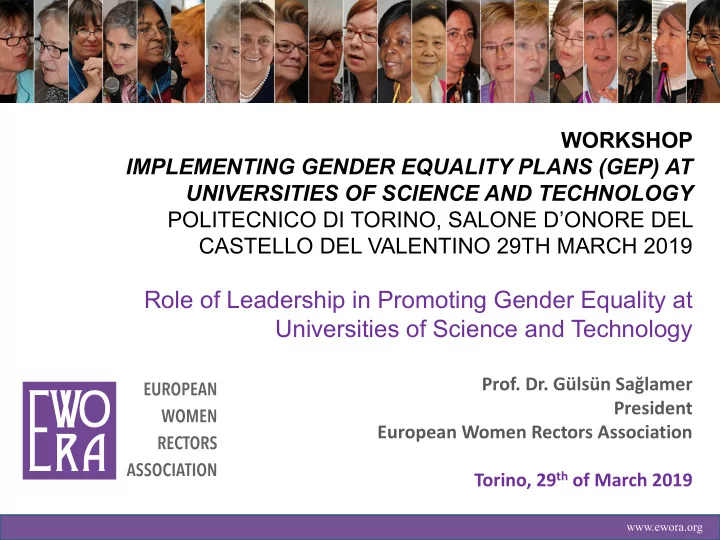 role of leadership in promoting gender equality at