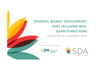 STRATEGY, MARKET DEVELOPMENT,  RISKS INCLUDING NON-  QUANTIFIABLE RISKS  Kathryn Moore and Stephen