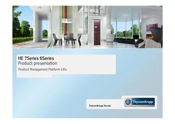 HE 7Series 6Series  Product presentation  Product Management Platform Lifts  ThyssenKrupp Encasa