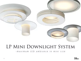 LP Mini Downlight System  - m a x i m u m   L E D   a m b i a n c e   i n   m i n i   s i z e  1