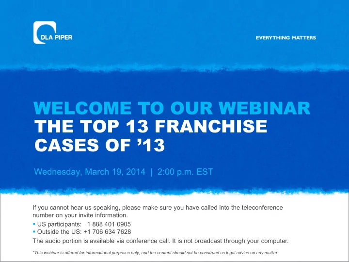 wednesday march 19 2014 2 00 p m est if you cannot hear