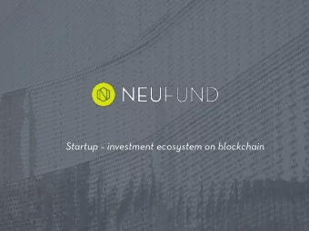 Startup  investment ecosystem on blockchain  NeuFund | FifthForce  GmbH  VENTURE CAPITAL