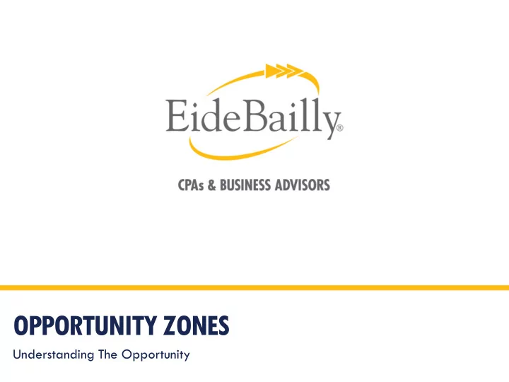 opportunity zones