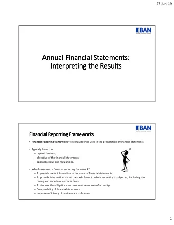 Annual Financial Statements:  Annual Financial Statements:  Annual Financial Statements:  Annual