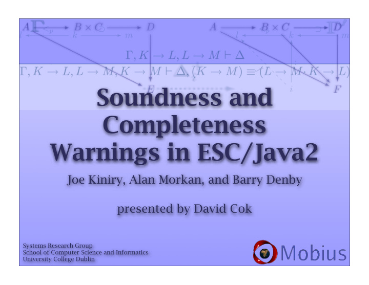 soundness and completeness warnings in esc java2