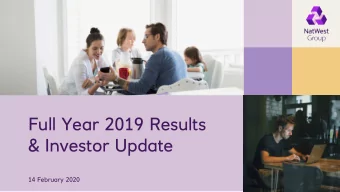 Full Year 2019 Results  &amp; Investor Update  14 February 2020  1  Agenda  Top  Topic  Presen