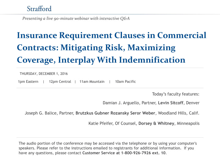 insurance requirement clauses in commercial contracts