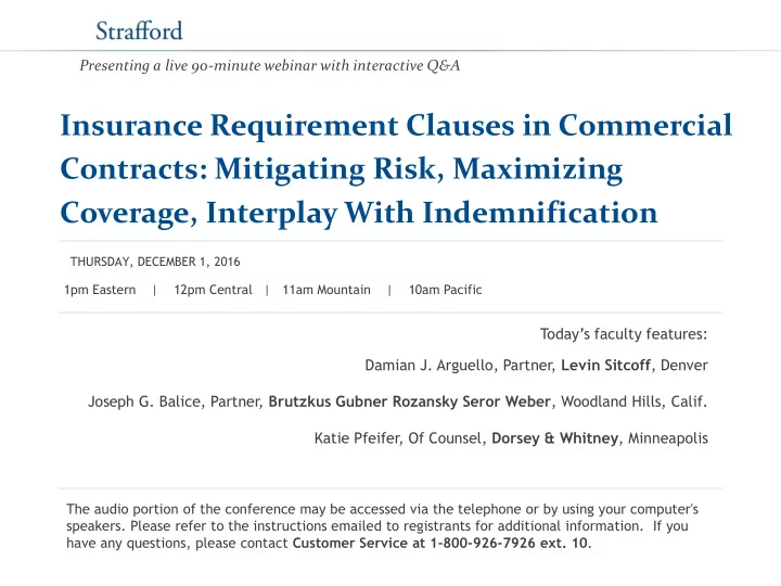 insurance requirement clauses in commercial contracts