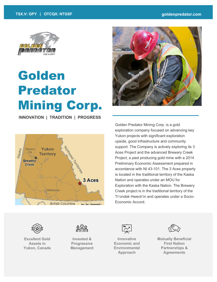golden predator mining corp