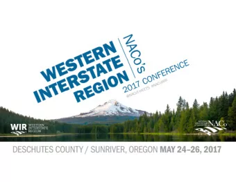 COUNTIES AND CASH: HOW TO IMPROVE THE MANAGEMENT OF CASH TRANSACTIONS Moderator: The Hon. Doug