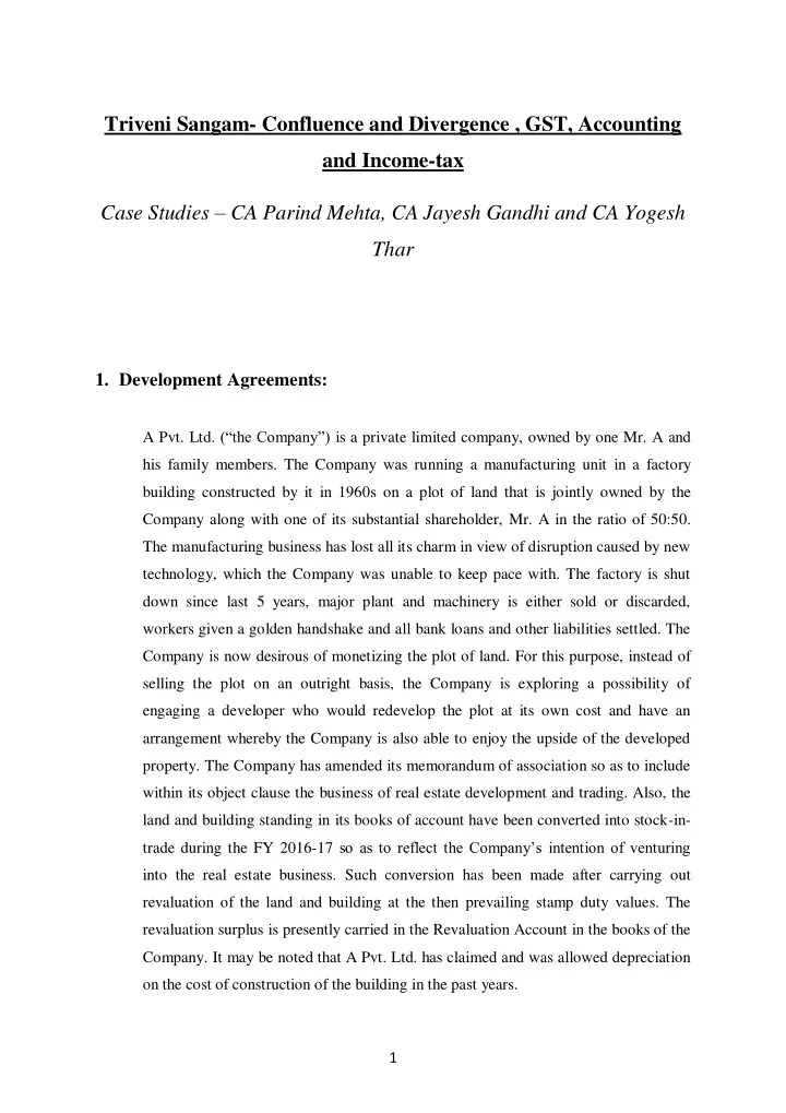 triveni sangam confluence and divergence gst accounting