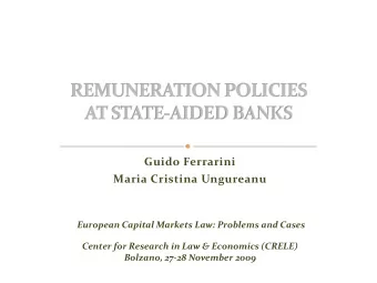 Guido Ferrarini  Maria Cristina Ungureanu  European Capital Markets Law: Problems and Cases  Center