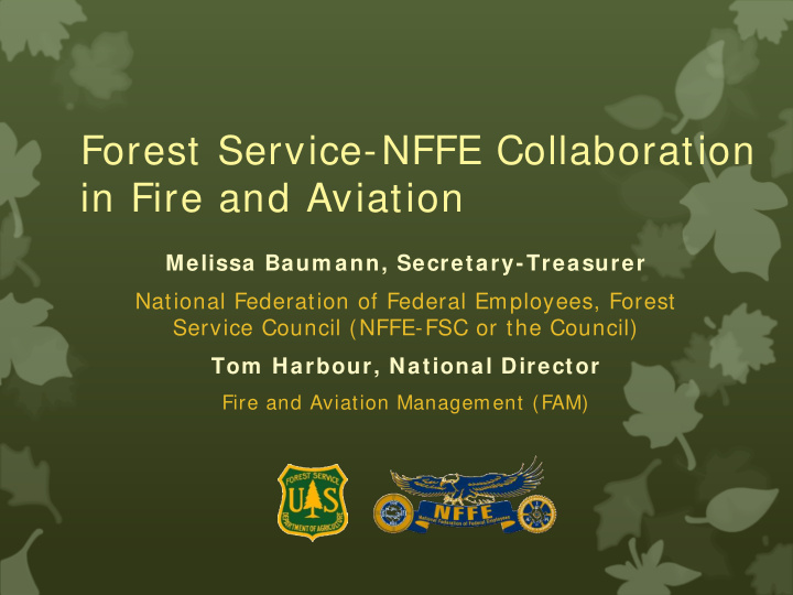forest service nffe collaboration in fire and aviation