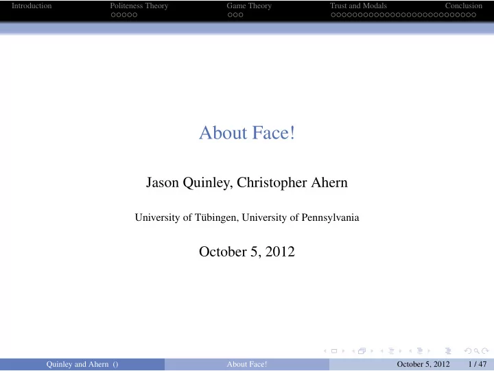 about face