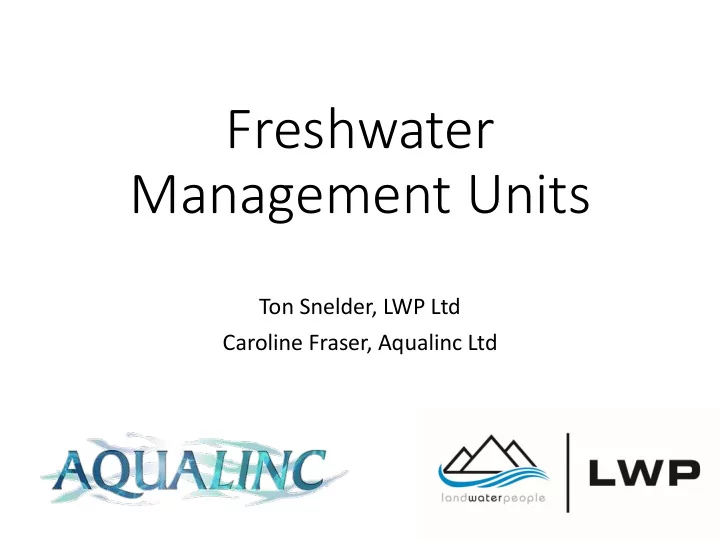 freshwater