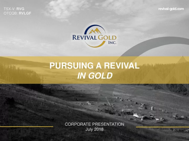 pursuing a revival