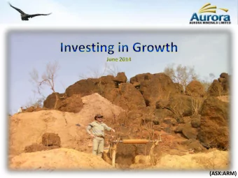 (ASX:ARM)  Disclaimer and Competent Persons Statement This presentation has been prepared to