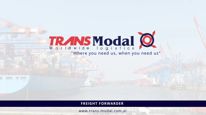 where you need us when you need us