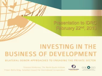 Presentation Outline  Introduction  Methodology  Overview of donor strategies