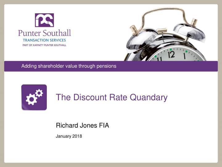 the discount rate quandary