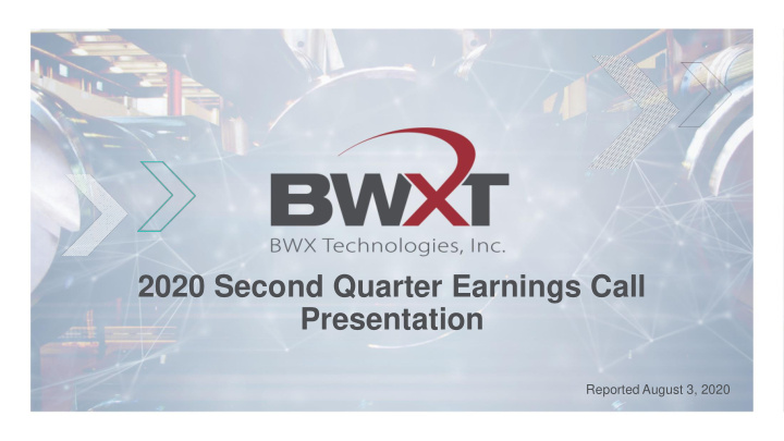 2020 second quarter earnings call