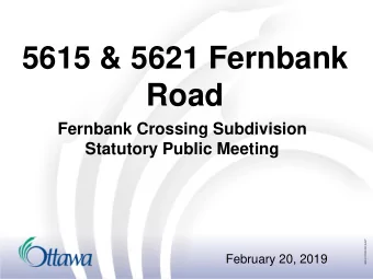 5615 &amp; 5621 Fernbank  Road  Fernbank Crossing Subdivision  Statutory Public Meeting  February