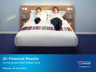 Q1 Financial Results  For the period ended 30 March 2016  Release: 30 June 2016  Disclaimer  You