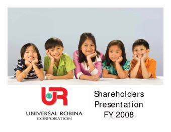 Shareholders  A p ril 16, 2009  Presentation  FY 2008  MAJOR DEVELOPMENTS  IN FIS  CAL YEAR 2008
