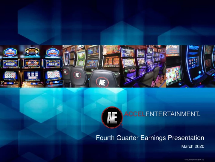 fourth quarter earnings presentation