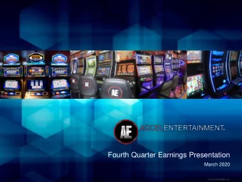 Fourth Quarter Earnings Presentation  March 2020  ACCEL ENTERTAINMENT, INC.  Important Information