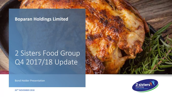 2 sisters food group q4 2017 18 update