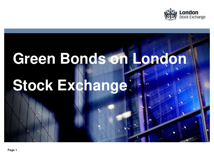 green bonds on london stock exchange