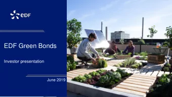 EDF Green Bonds  Investor presentation  June 2019  DISCLAIMER  This presentation does not