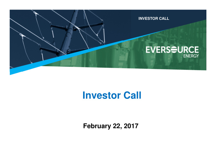 investor call