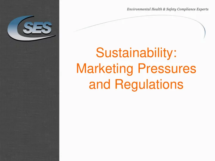 and regulations specialty household