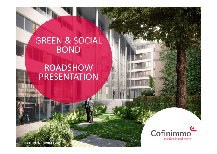 green social bond roadshow presentation