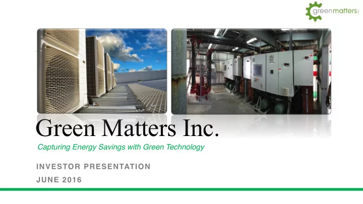 green matters inc