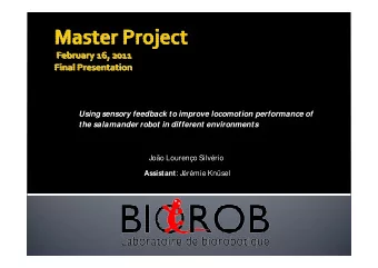 Using sensory feedback to improve locomotion performance of  the salamander robot in different